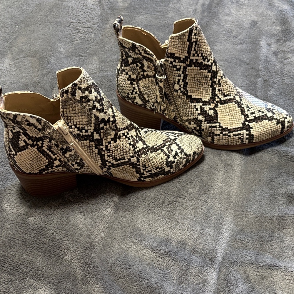 Mia Snakeskin Ankle Boots